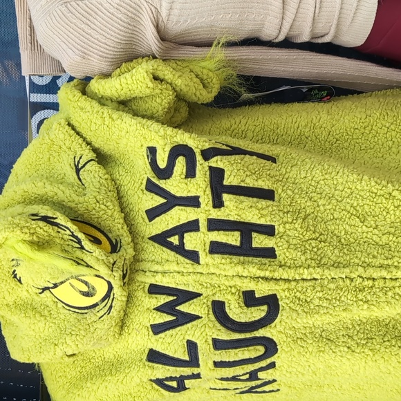 Grinch Always Naughty Green One piece pajama - Picture 2 of 5